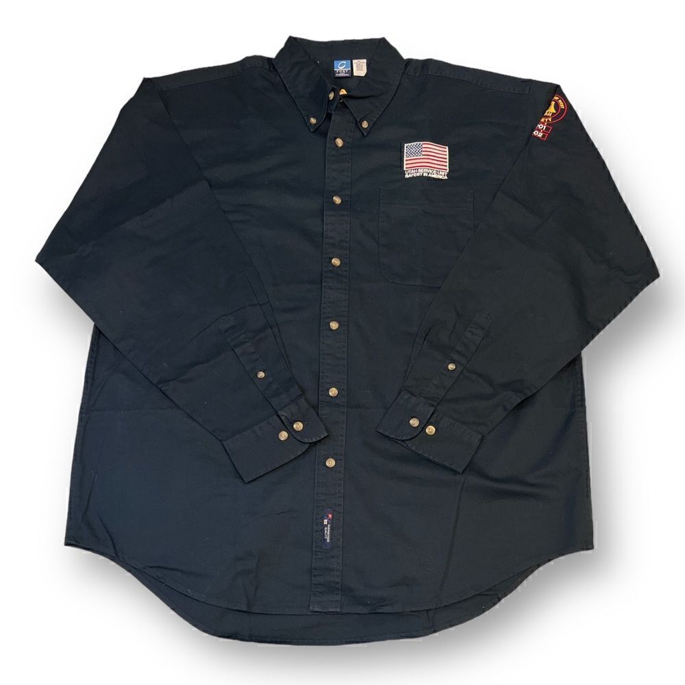 Port And Company Train Safety Button Up Top Size Extra Large